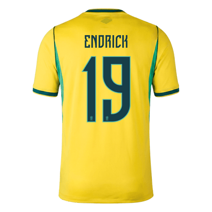 Tricouri Fotbal Brazilia ENDRICK #19 Acasă Cupa Mondială 2026