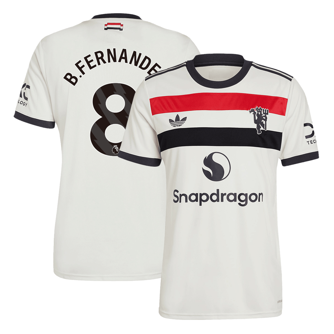 Tricouri Fotbal Manchester United B.FERNANDES #8 Treilea 2024/25 (mărime mare)