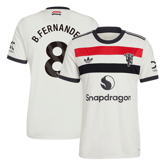Tricouri Fotbal Manchester United B.FERNANDES #8 Treilea 2024/25 (mărime mare)