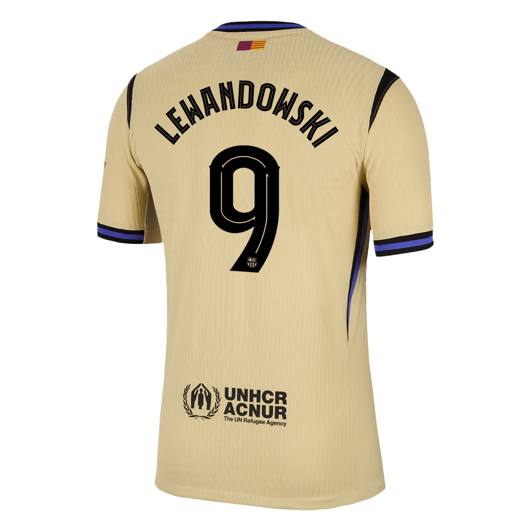 Tricouri Fotbal Barcelona LEWANDOWSKI #9 Deplasare 2025/26 Authentic - UCL