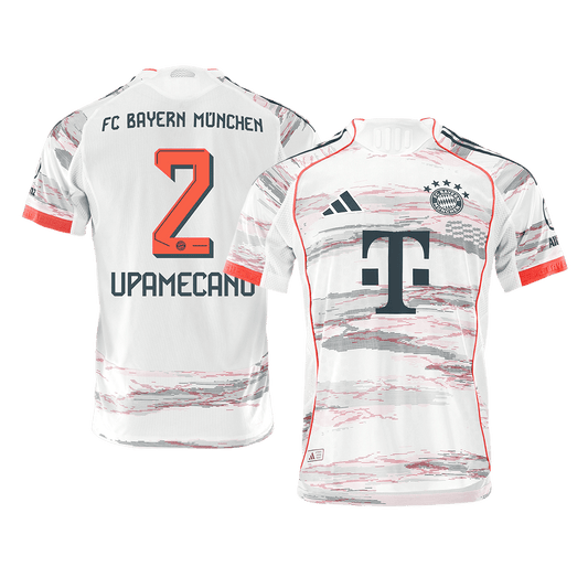 Tricouri Fotbal Bayern Munchen UPAMECANO #2 Deplasare 2025/26 Authentic