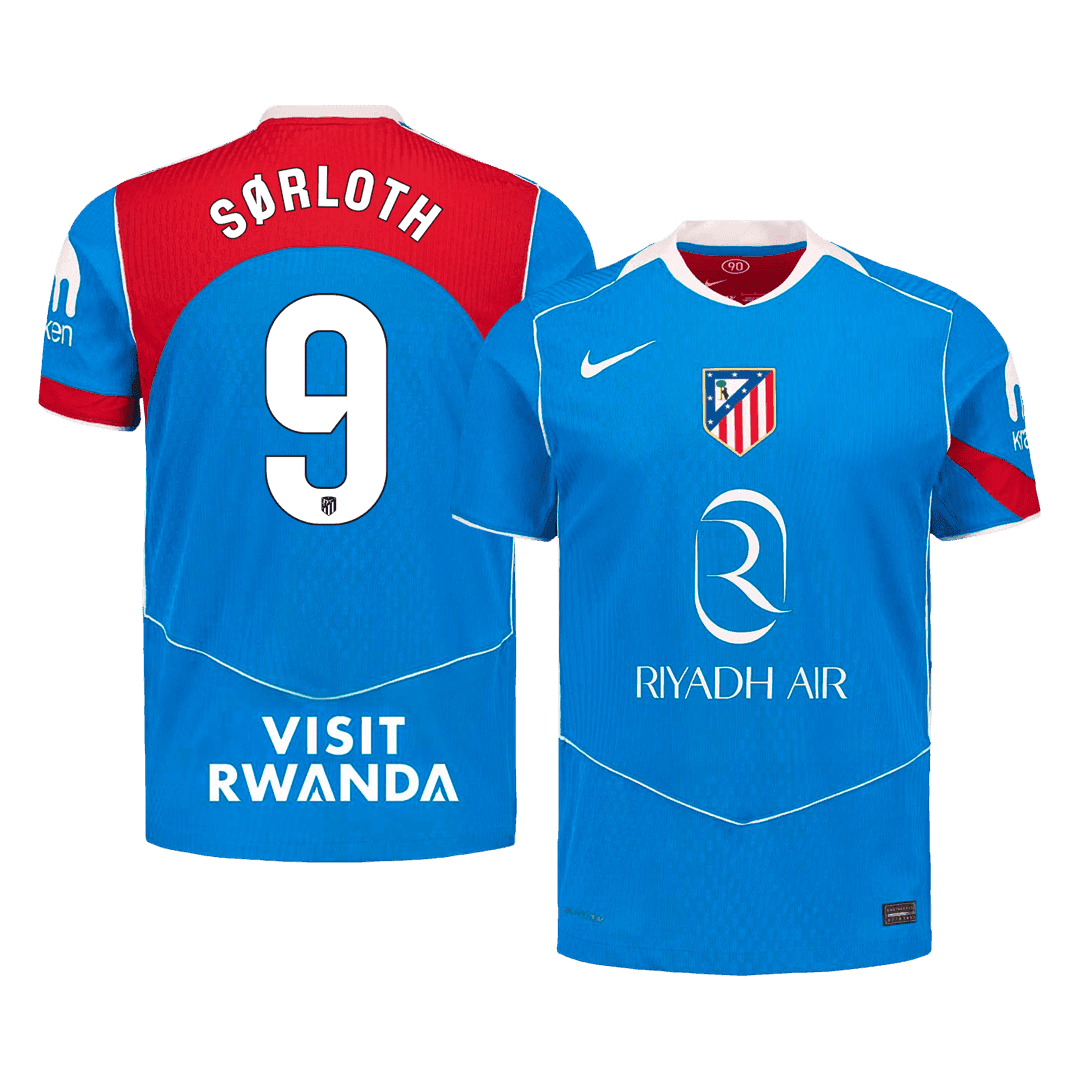 Tricouri Fotbal Atletico Madrid SØRLOTH #9 Treilea 2025/26 Authentic