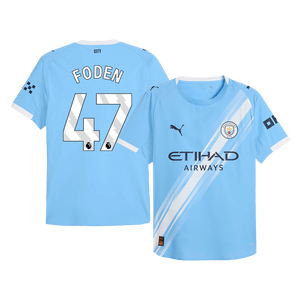 Tricouri Fotbal Manchester City FODEN #47 Acasă 2025/26 Authentic
