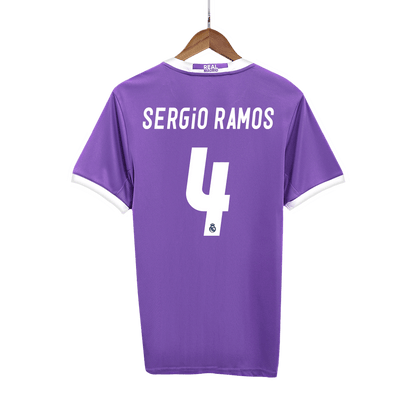 Tricouri Fotbal Vintage Real Madrid SERGIO RAMOS #4 Deplasare 2016/17
