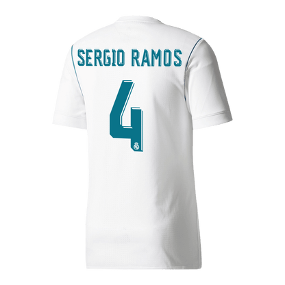 Tricouri Fotbal Vintage Real Madrid SERGIO RAMOS #4 Acasă 2017/18