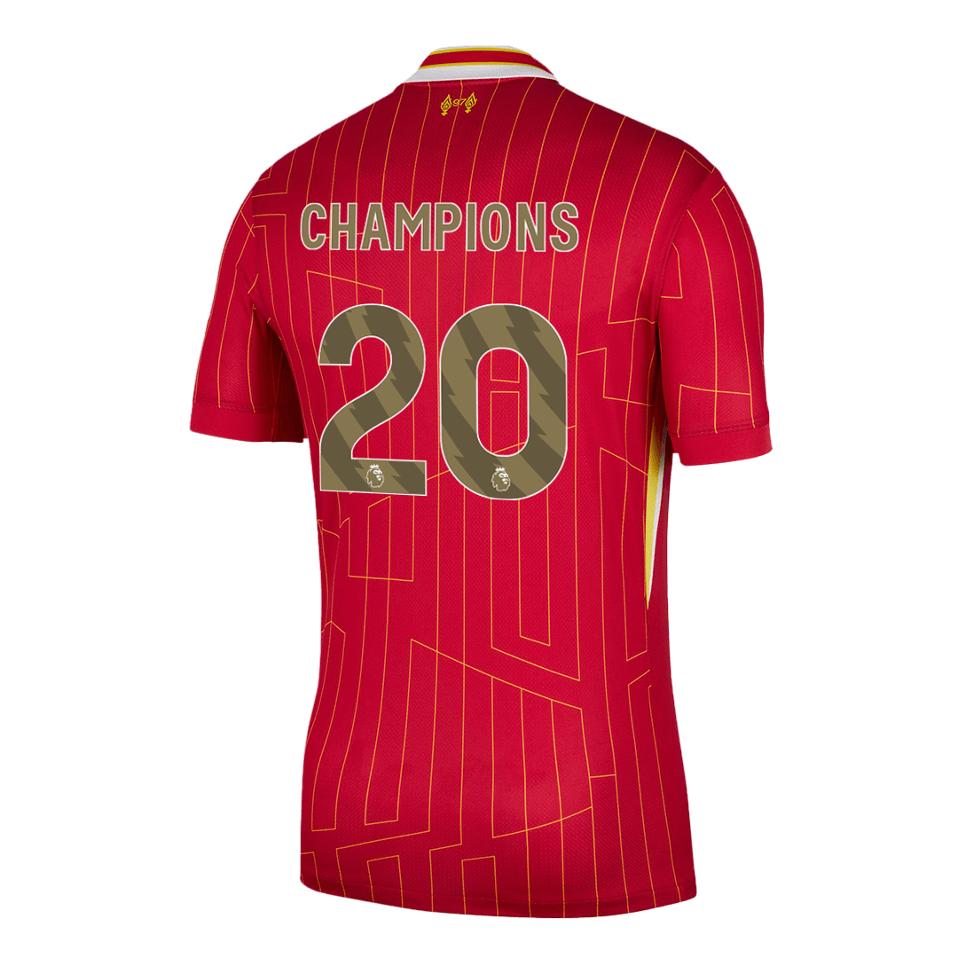 Tricouri Fotbal Liverpool CHAMPIONS #20 Acasă 2024/25 - Super
