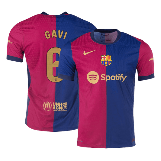 Tricouri Fotbal Barcelona GAVI #6 Acasă 2024/25 Authentic