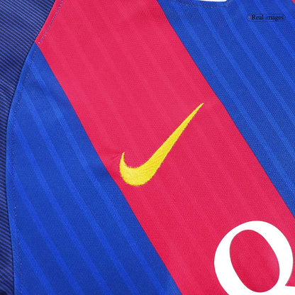 Tricouri Fotbal Vintage Barcelona MESSI #10 Acasă 2016/17