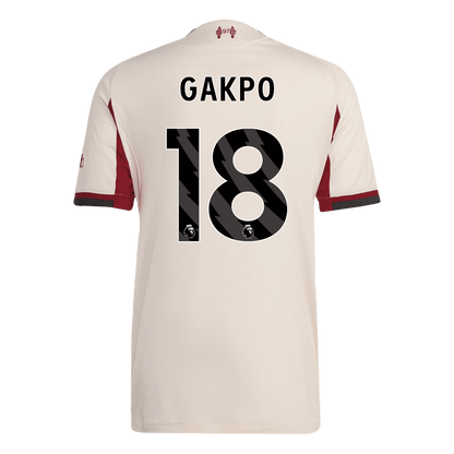 Tricouri Fotbal Liverpool GAKPO #18 Deplasare 2025/26 Authentic