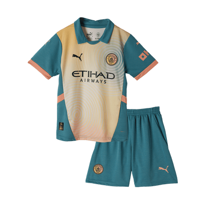 Set Tricouri Fotbal Manchester City Al Patrulea 2024/25 Pentru Copii - Definitely City