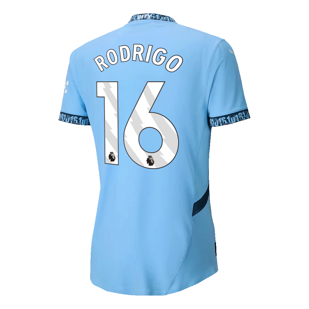 Tricouri Fotbal Manchester City RODRIGO #16 Acasă 2024/25 Authentic