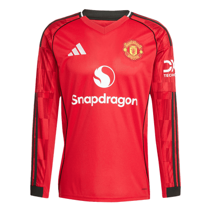 Tricouri Fotbal Manchester United Acasă 2025/26 Mânecă Lungă (mărime mare)