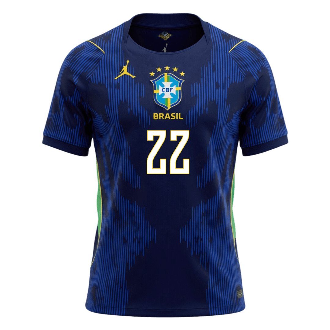 Tricouri Fotbal Brazilia JOÃO PEDRO #22 Deplasare Cupa Mondială 2026