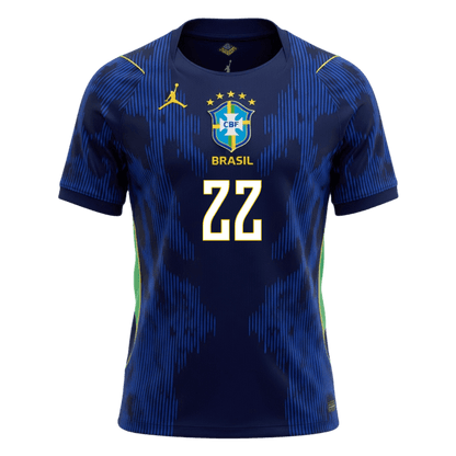 Tricouri Fotbal Brazilia JOÃO PEDRO #22 Deplasare Cupa Mondială 2026