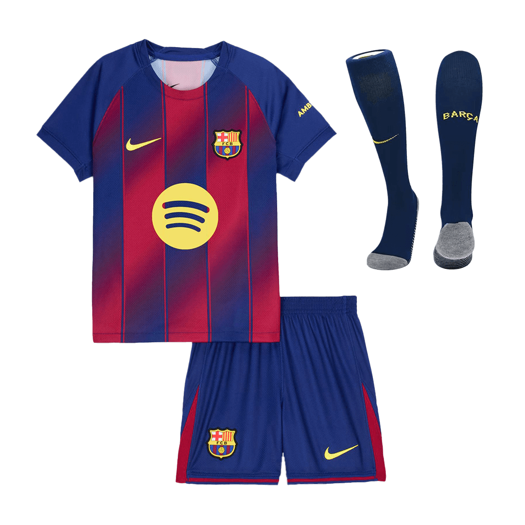 Set Tricouri Fotbal Barcelona Acasă 2025/26 Pentru Copii