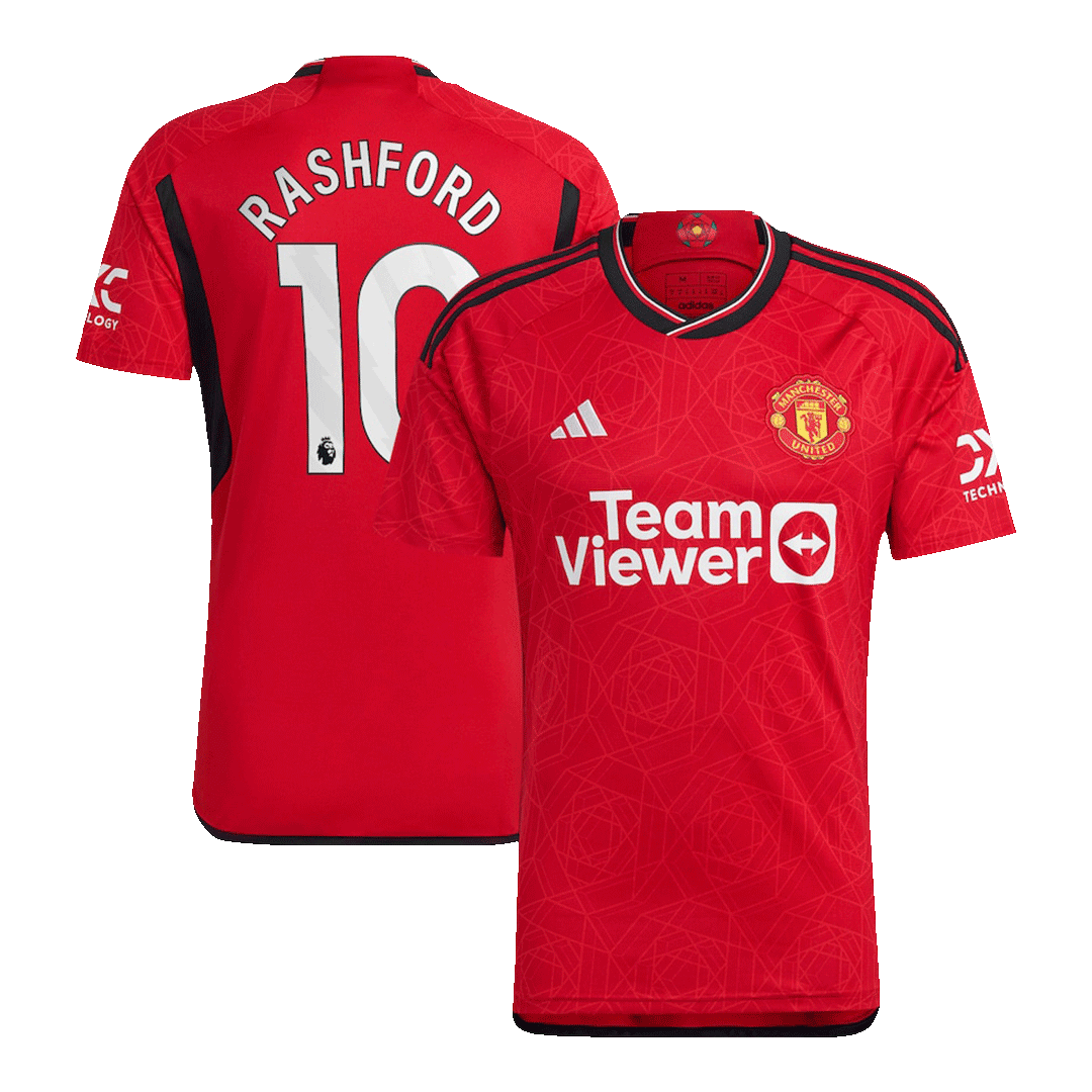 Tricouri Fotbal Manchester United RASHFORD #10 Acasă 2023/24 (mărime mare)