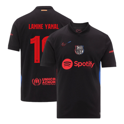 Tricouri Fotbal Barcelona LAMINE YAMAL #19 Deplasare 2024/25 - UCL (mărime mare)