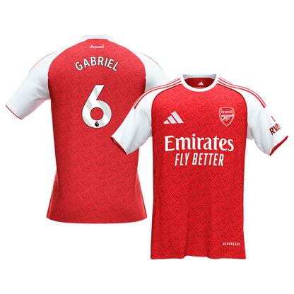 Tricouri Fotbal Arsenal GABRIEL #6 Acasă 2025/26 - Premium