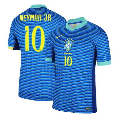 Tricouri Fotbal Brazilia NEYMAR JR #10 Deplasare 2024 (mărime mare)