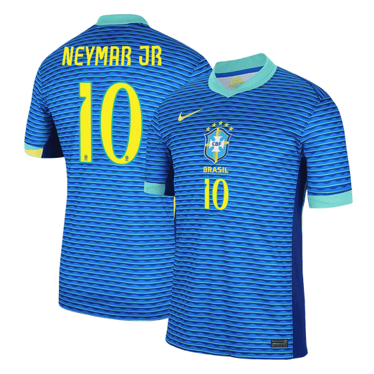 Tricouri Fotbal Brazilia NEYMAR JR #10 Deplasare 2024 (mărime mare)