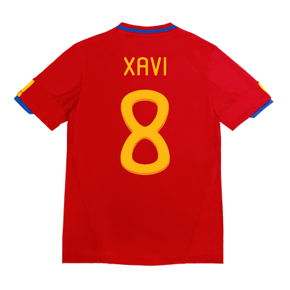 Tricouri Fotbal Vintage Spania XAVI #8 Acasă 2010
