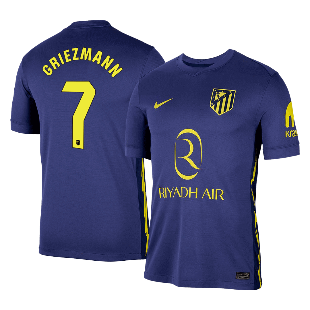 Tricouri Fotbal Atletico Madrid GRIEZMANN #7 Deplasare 2025/26