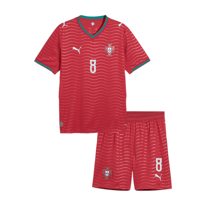 Set Tricouri Fotbal Portugalia B. FERNANDES #8 Acasă Cupa Mondială 2026 Pentru Copii - Super