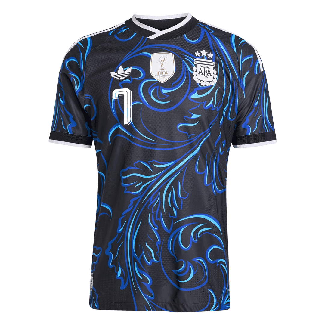 Tricouri Fotbal Argentina DE PAUL #7 Deplasare Cupa Mondială 2026 Authentic