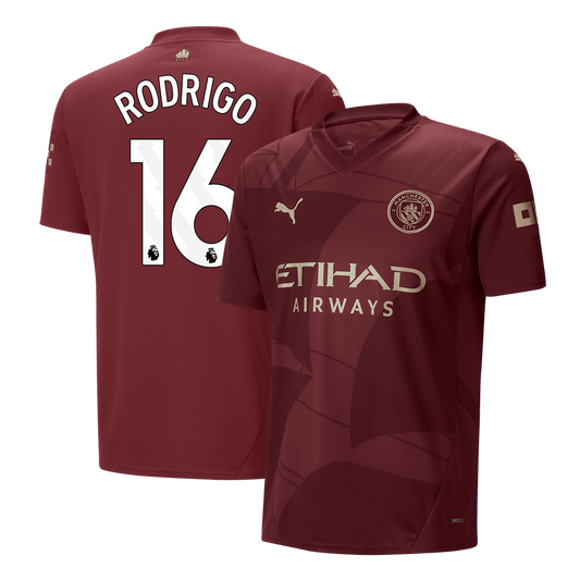 Tricouri Fotbal Manchester City RODRIGO #16 Treilea 2024/25 (mărime mare)