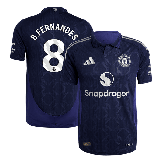 Tricouri Fotbal Manchester United B.FERNANDES #8 Deplasare 2024/25 Authentic