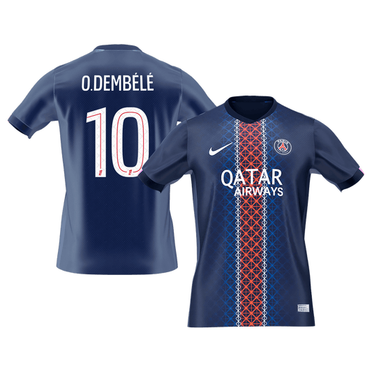 Tricouri Fotbal PSG O.DEMBÉLÉ #10 Acasă 2025/26 - Premium (mărime mare)