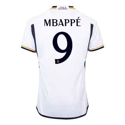 Tricouri Fotbal Real Madrid MBAPPÉ #9 Acasă 2023/24 Authentic