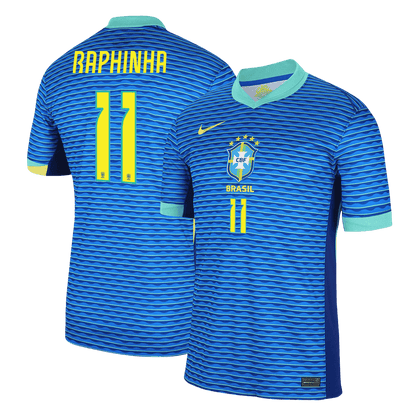 Tricouri Fotbal Brazilia RAPHINHA #11 Deplasare 2024