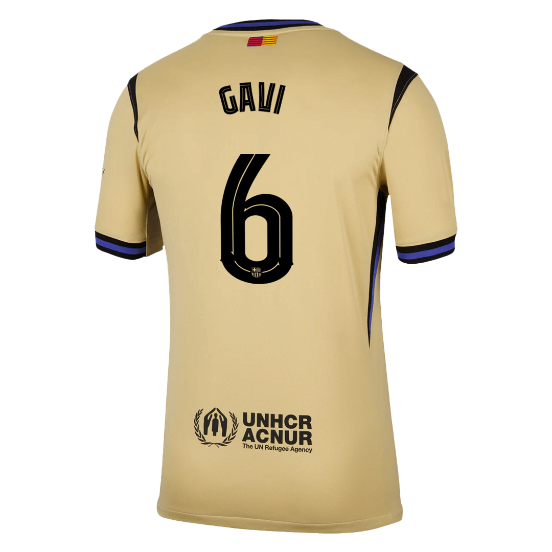 Tricouri Fotbal Barcelona GAVI #6 Deplasare 2025/26 - UCL