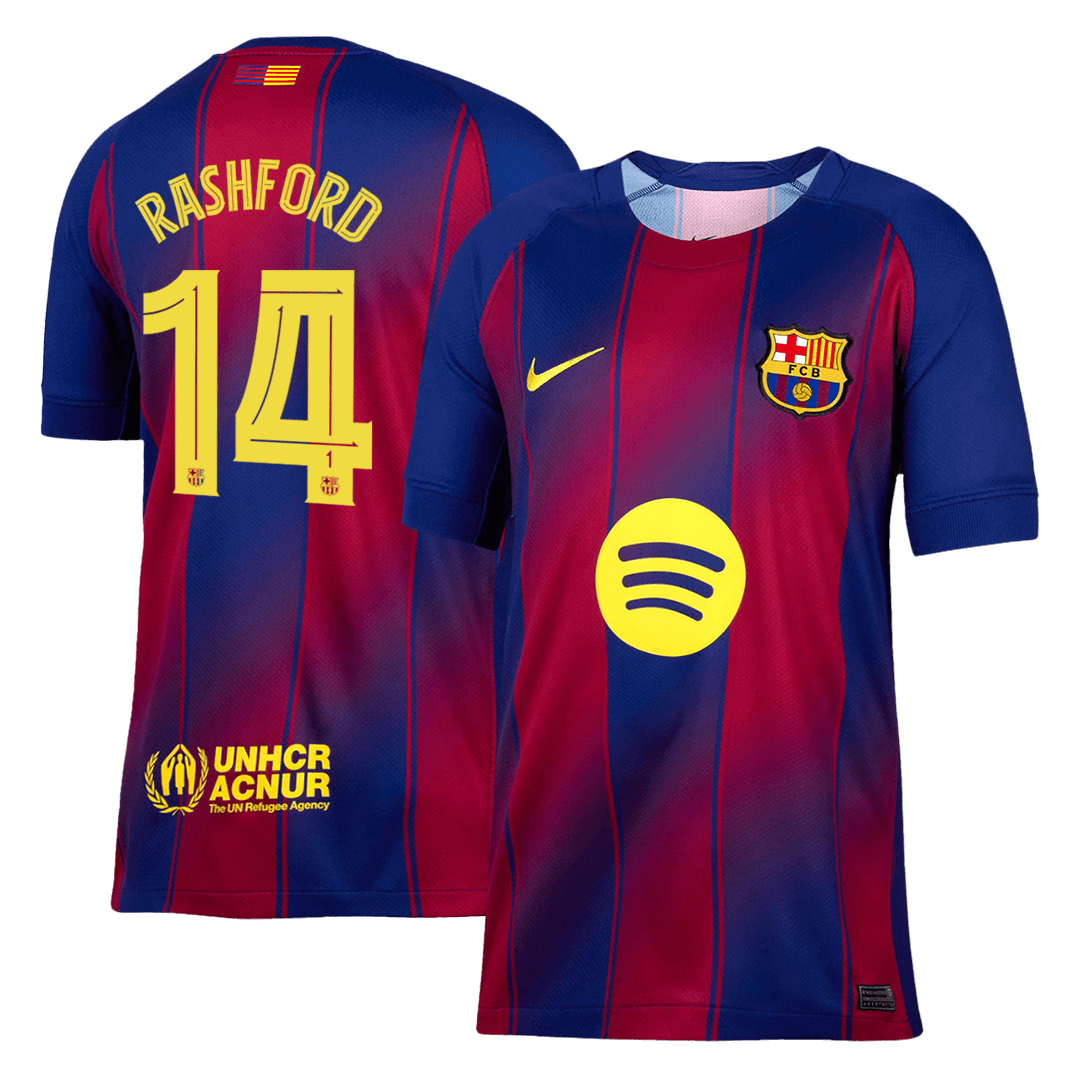 Tricouri Fotbal Barcelona RASHFORD #14 Acasă 2025/26 UCL - Premium
