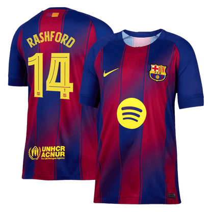 Tricouri Fotbal Barcelona RASHFORD #14 Acasă 2025/26 UCL - Premium