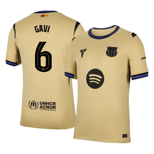 Tricouri Fotbal Barcelona GAVI #6 Deplasare 2025/26 - UCL