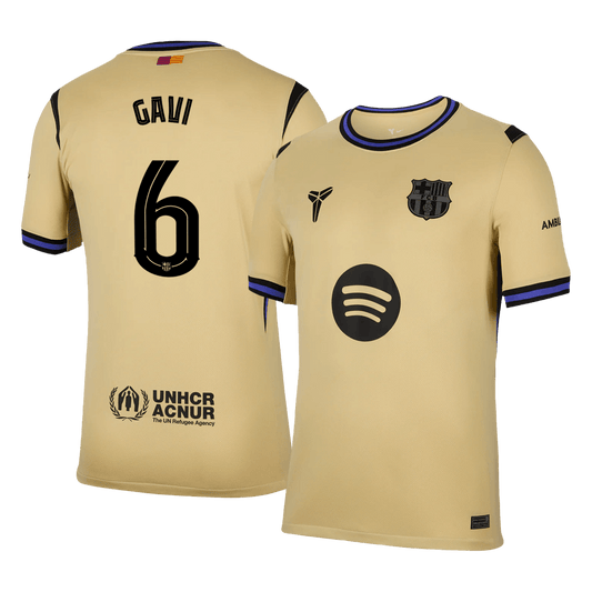 Tricouri Fotbal Barcelona GAVI #6 Deplasare 2025/26 - UCL