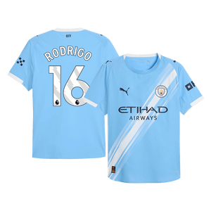 Tricouri Fotbal Manchester City RODRIGO #16 Acasă 2025/26 Authentic