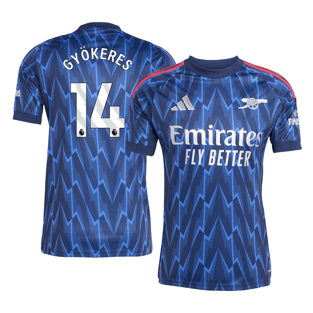 Tricouri Fotbal Arsenal GYÖKERES #14 Deplasare 2025/26 (mărime mare)