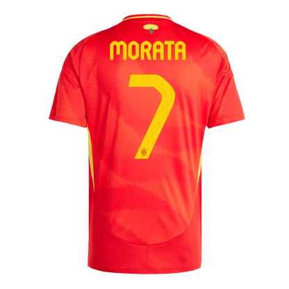 Tricouri Fotbal Spania MORATA #7 Acasă 2024 (mărime mare)