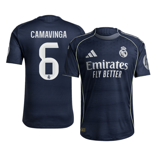 Tricouri Fotbal Real Madrid CAMAVINGA #6 Deplasare 2025/26 Authentic
