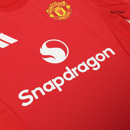 Tricouri Fotbal Manchester United B.FERNANDES #8 Acasă 2024/25 Authentic