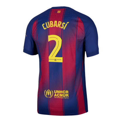 Tricouri Fotbal Barcelona CUBARSÍ #2 Acasă 2025/26 Authentic - UCL