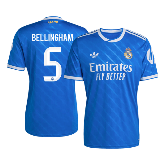 Tricouri Fotbal Real Madrid BELLINGHAM #5 Treilea 2025/26