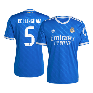 Tricouri Fotbal Real Madrid BELLINGHAM #5 Treilea 2025/26 (mărime mare)