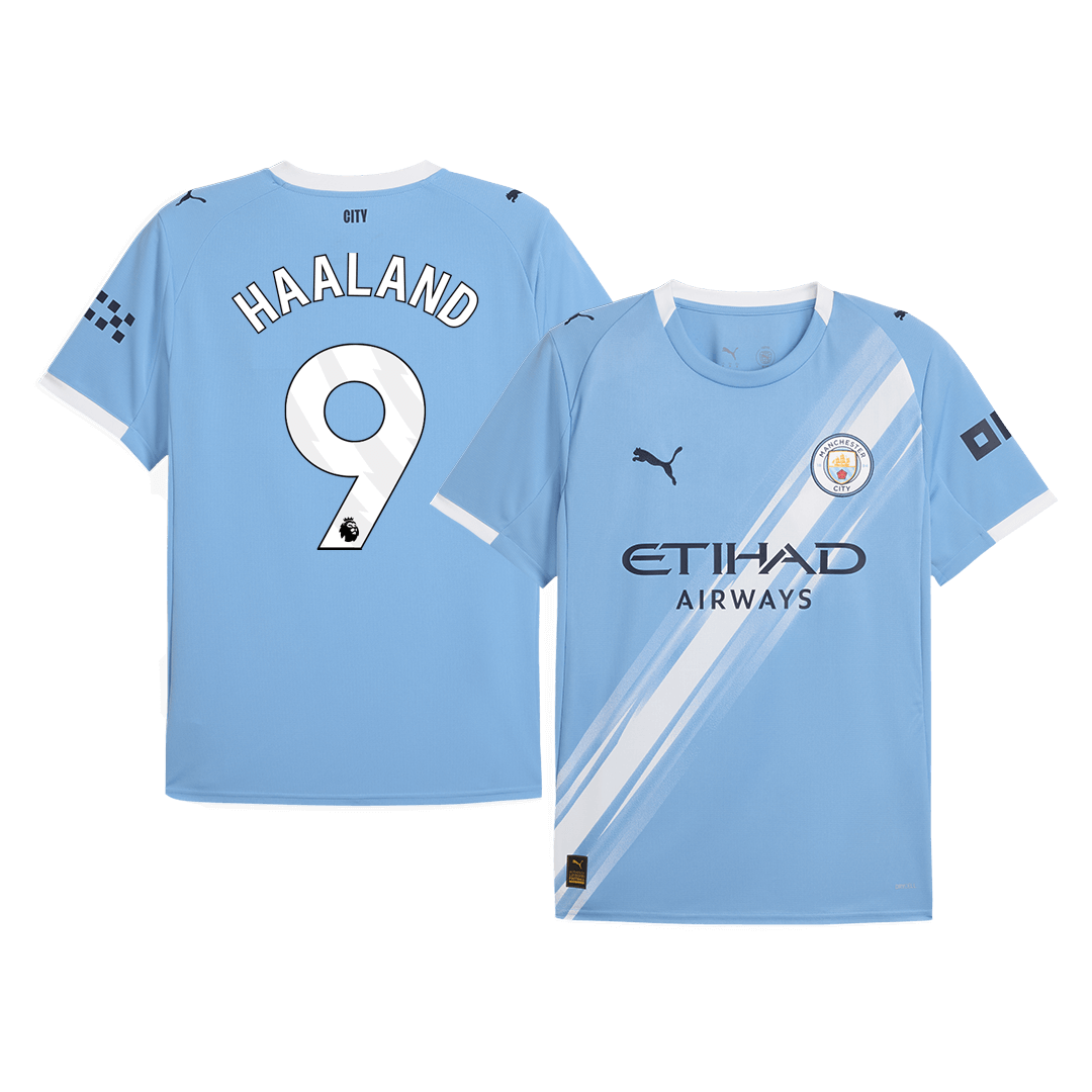 Tricouri Fotbal Manchester City HAALAND #9 Acasă 2025/26 - Premium