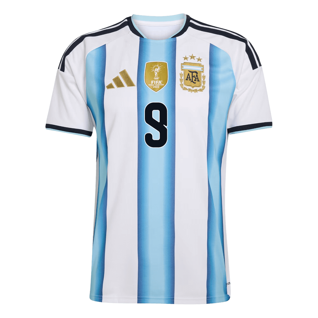 Tricouri Fotbal Argentina J.ÁLVAREZ #9 Acasă Cupa Mondială 2026