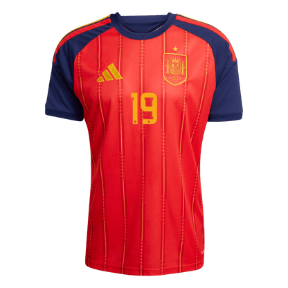 Tricouri Fotbal Spania LAMINE YAMAL #19 Acasă Cupa Mondială 2026 - Premium