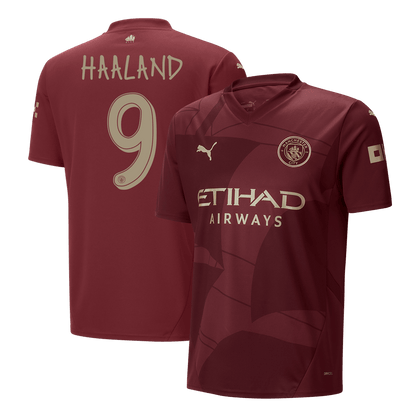 Tricouri Fotbal Manchester City HAALAND #9 Treilea 2024/25 - UCL (mărime mare)